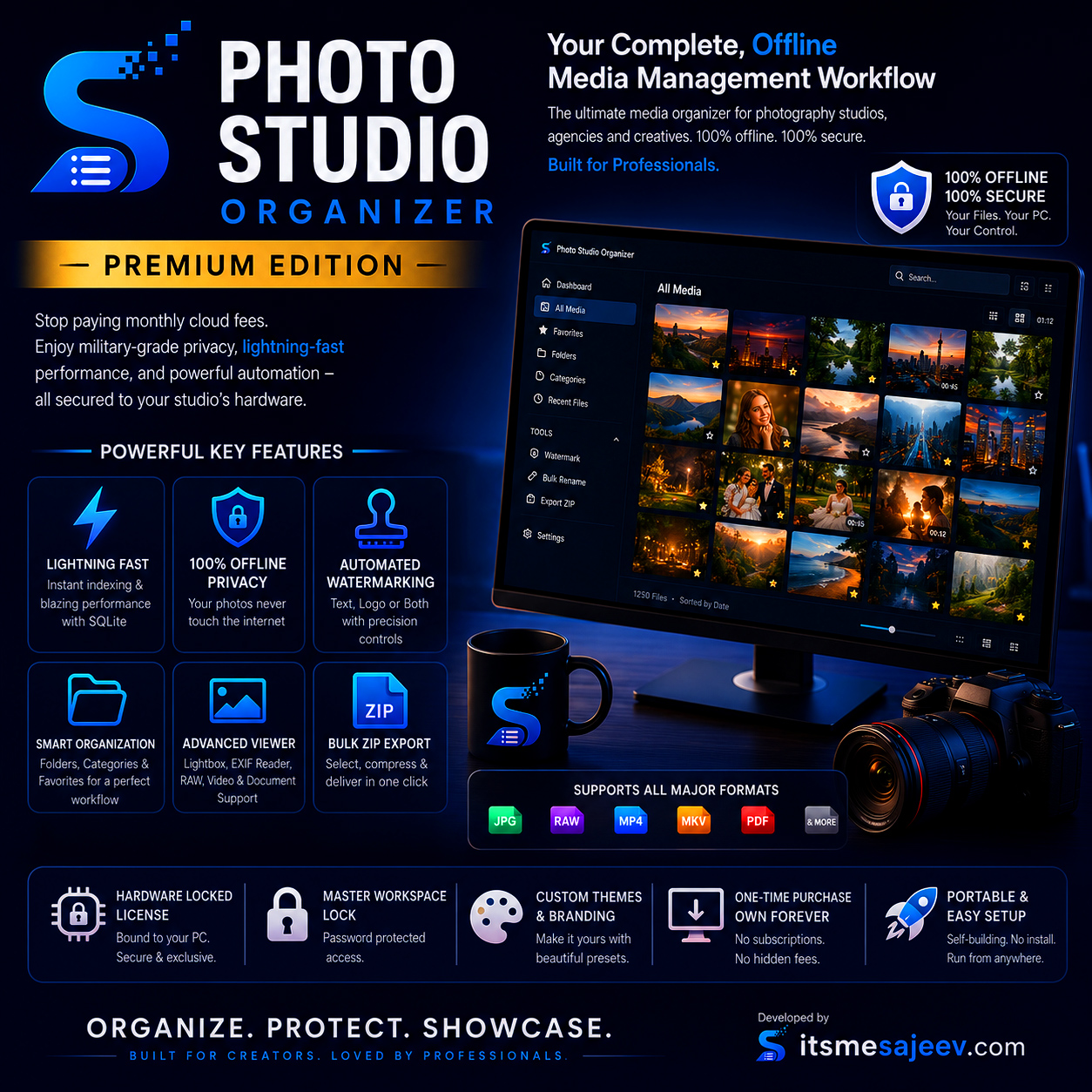 Photo Studio Organizer V3 Dashboard and Features