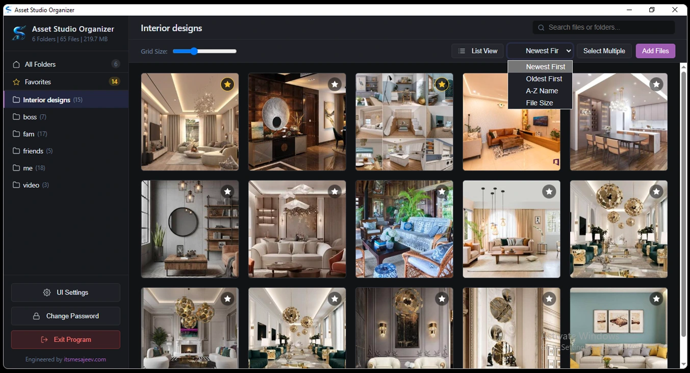 Software Interface Screenshot